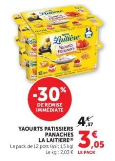 YAOURTS PATISSIERS PANACHES LA LAITIERE