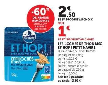 EFFILOCHÉS DE THON MSC ET HOP ! PETIT NAVIRE