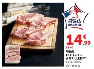 VEAU : COTE A GRILLER