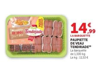 Paupiette de veau TENDRIADE