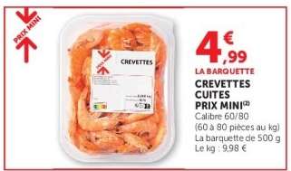 CREVETTES CUITES PRIX MINI