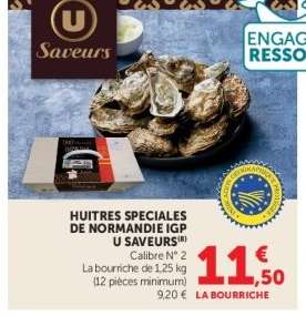Huitres Speciales de Normandie IGP U Saveurs