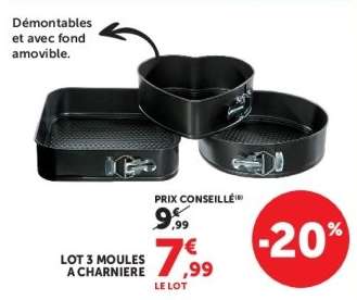 Lot 3 Moules à Charnière