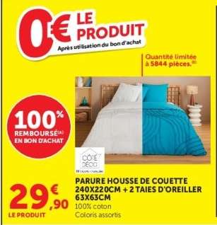 PARURE HOUSSE DE COUETTE 240X220CM + 2 TAIES D’OREILLER 63X63CM