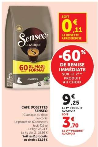 CAFE DOSETTES SENSEO