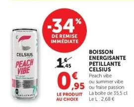 BOISSON ENERGISANTE PETILLANTE CELSIUS