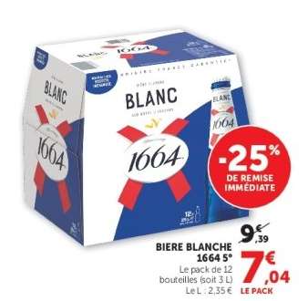 BIERE BLANCHE 1664 5°