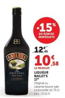 Liqueur Bailey's 17°