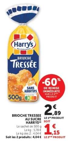 BRIOCHE TRESSÉE AU SUCRE HARRY'S