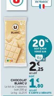 CHOCOLAT BLANC U