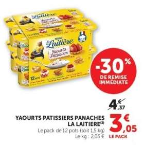 YAOURTS PATISSIERS PANACHES LA LAITIERE