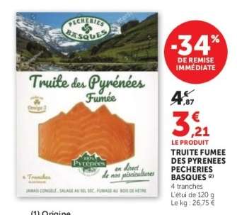 TRUITE FUMÉE DES PYRÉNÉES PÊCHERIES BASQUES