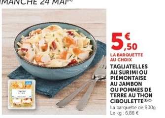 LA BARQUETTE AU CHOIX