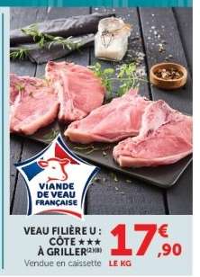 VEAU FILIERE U COTE A GRILLER