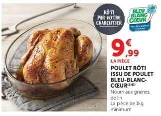 POULET RÔTI ISSU DE POULET BLEU-BLANC-CŒUR