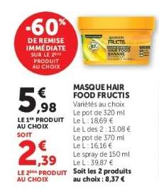 MASQUE HAIR FOOD FRUCTIS