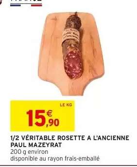 1/2 VÉRITABLE ROSETTE A L'ANCIENNE PAUL MAZEYRAT