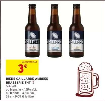 BIÈRE GAILLARDE AMBRÉE BRASSERIE TNT