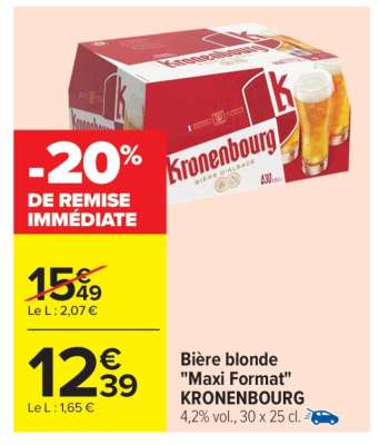 Bière blonde 'Maxi Format' KRONENBOURG