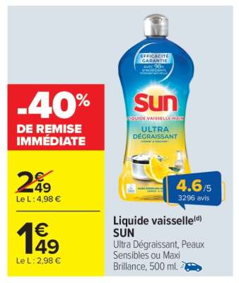 Liquide vaisselle SUN