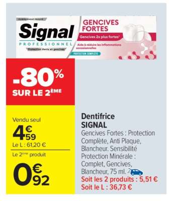 Dentifrice Signal