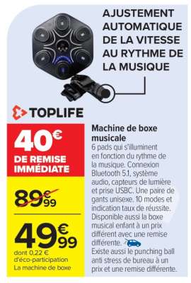Machine de boxe musicale