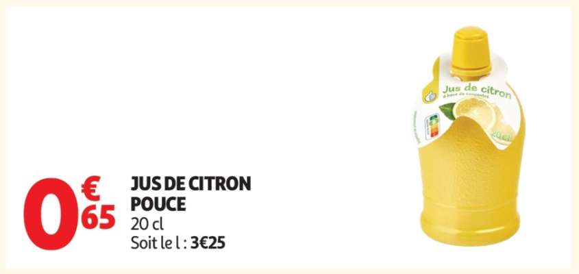 JUS DE CITRON POUCE