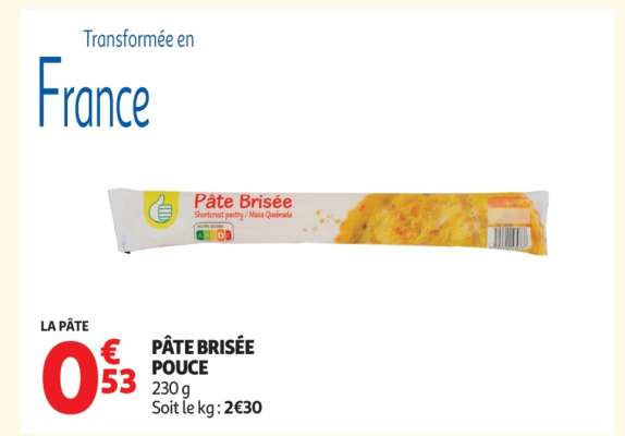 PÂTE BRISÉE POUCE