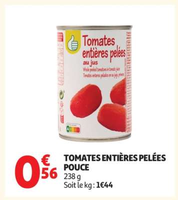 Tomates Entières Pelées Pouce