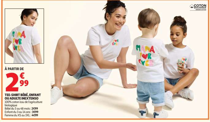 Tee-Shirt Bébé, Enfant Ou Adulte  Inextenso