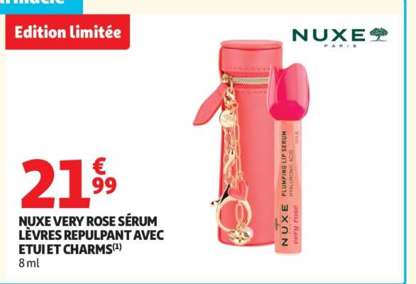 NUXE VERY ROSE SÉRUM LÈVRES REPULPANT AVEC ETUI ET CHARMS