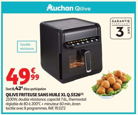 QILIVE FRITEUSE SANS HUILE XL Q.5526