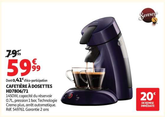 CAFETIÈRE À DOSETTES HD7806/71