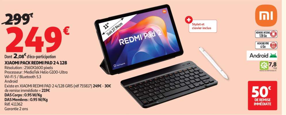 XIAOMI PACK REDMI PAD 2 128