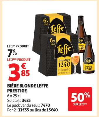BIERE BLONDE LEFFE PRESTIGE