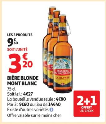Bière Blonde Mont Blanc