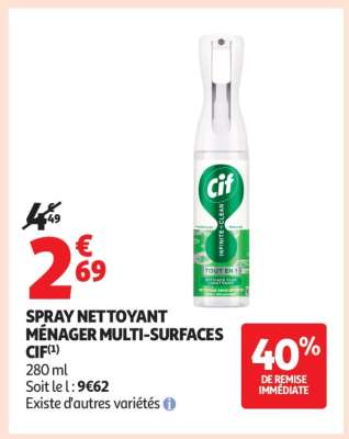 SPRAY NETTOYANT MÉNAGER MULTI-SURFACES CIF