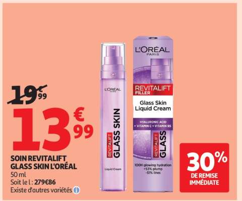 SOIN REVITALIFT GLASS SKIN L'ORÉAL