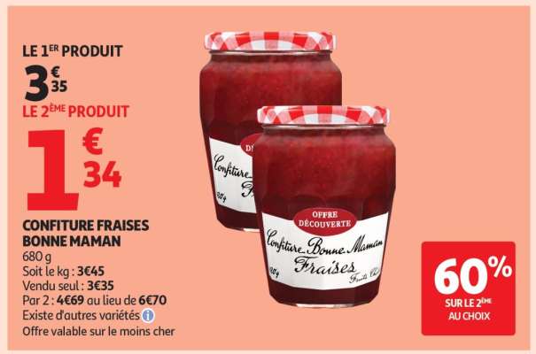 CONFITURE FRAISES BONNE MAMAN
