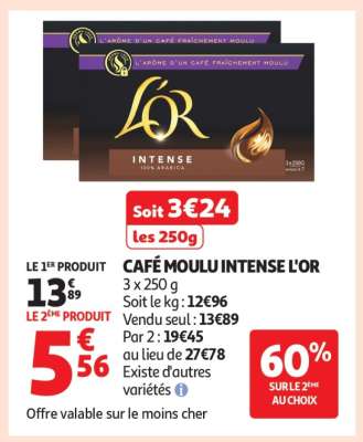 CAFÉ MOULU INTENSE L'OR