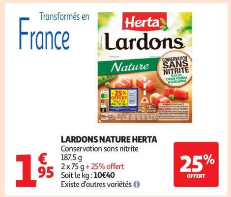 Lardons Nature "Herta"