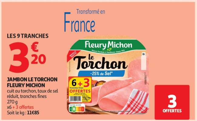 Jambon Le Torchon Fleury Michon