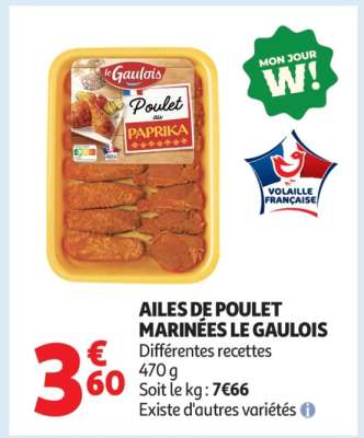 AILES DE POULET MARINÉES LE GAULOIS