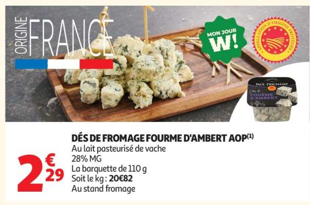 DÉS DE FROMAGE FOURME D'AMBERT AOP
