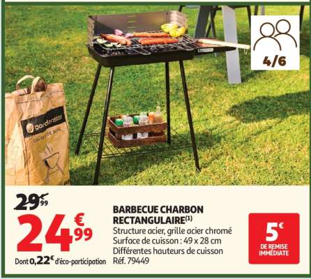 BARBECUE CHARBON RECTANGULAIRE