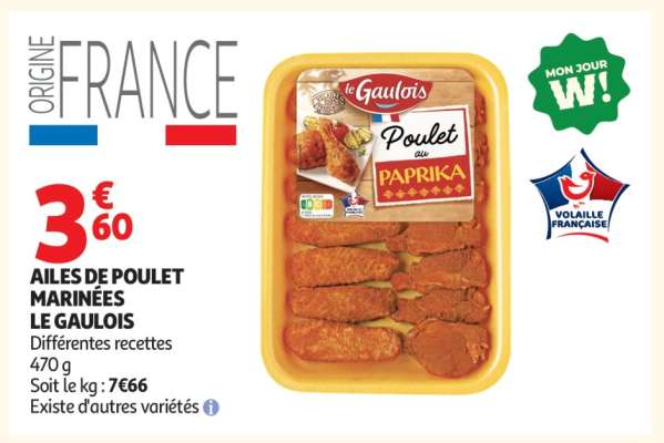 AILES DE POULET MARINÉES LE GAULOIS