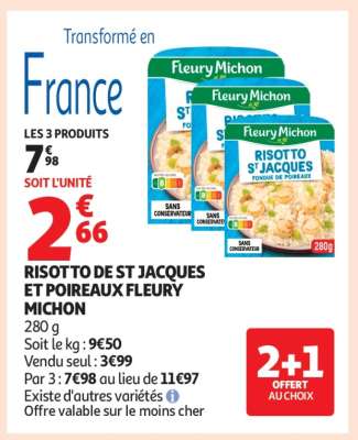 RISOTTO DE ST JACQUES ET POIREAUX FLEURY MICHON
