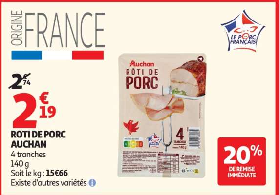 RÔTI DE PORC AUCHAN