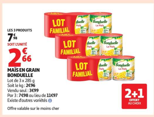 MAÏS EN GRAIN BONDUELLE