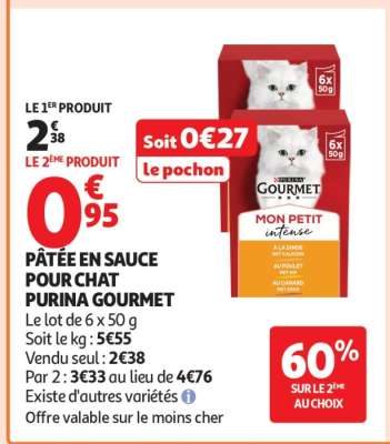 PÂTÉE EN SAUCE POUR CHAT PURINA GOURMET